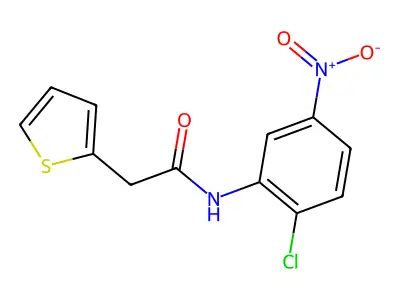 N-(2-chloro-5-nitrophenyl)-2-(thiophen-2-yl)acetamide structure