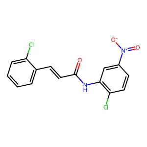 (E)-N-(2-chloro-5-nitrophenyl)-3-(2-chlorophenyl)prop-2-enamide structure