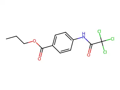 Propyl 4-[(2,2,2-trichloroacetyl)amino]benzoate structure