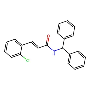 (E)-N-benzhydryl-3-(2-chlorophenyl)prop-2-enamide structure