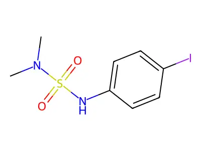 N'-(4-iodophenyl)-N,N-dimethylsulfamide structure