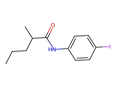 N-(4-iodophenyl)-2-methylpentanamide structure