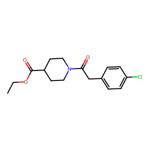 Ethyl 1-[2-(4-chlorophenyl)acetyl]piperidine-4-carboxylate structure