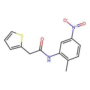 N-(2-甲基-5-硝基苯基)-2-(2-噻吩基)乙酰胺 structure