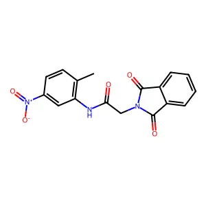 2-(1,3-dioxoisoindol-2-yl)-N-(2-methyl-5-nitrophenyl)acetamide structure