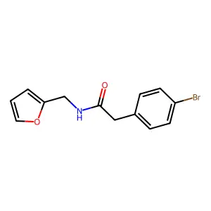 2-(4-bromophenyl)-N-(furan-2-ylmethyl)acetamide structure