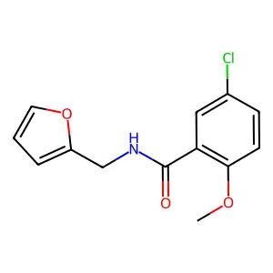 5-chloro-N-(furan-2-ylmethyl)-2-methoxybenzamide structure