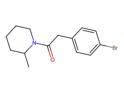 2-(4-Bromophenyl)-1-(2-methylpiperidin-1-yl)ethanone structure