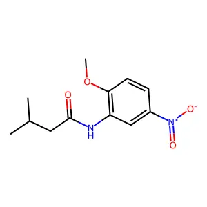 N-(2-methoxy-5-nitrophenyl)-3-methylbutanamide structure