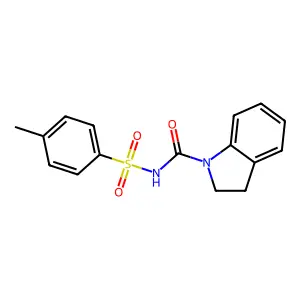N-(2,3-dihydro-1H-indol-1-ylcarbonyl)-4-methylbenzenesulfonamide structure