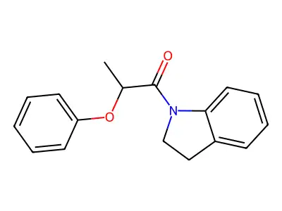 1-(2,3-Dihydroindol-1-yl)-2-phenoxypropan-1-one structure
