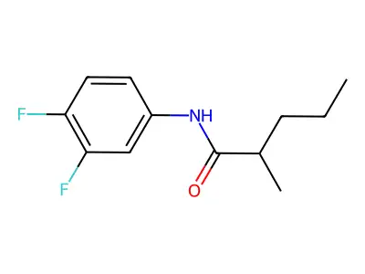 N-(3,4-difluorophenyl)-2-methylpentanamide structure