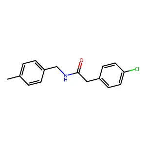2-(4-chlorophenyl)-N-[(4-methylphenyl)methyl]acetamide structure