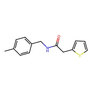N-[(4-methylphenyl)methyl]-2-(thiophen-2-yl)acetamide structure
