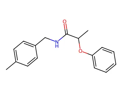 N-[(4-methylphenyl)methyl]-2-phenoxypropanamide structure