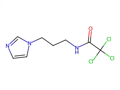 2,2,2-trichloro-N-[3-(1H-imidazol-1-yl)propyl]acetamide structure