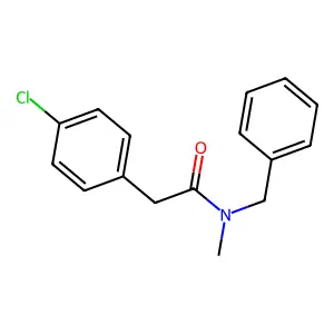 N-benzyl-2-(4-chlorophenyl)-N-methylacetamide structure