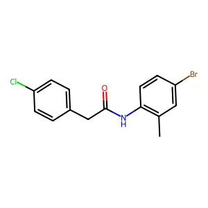 N-(4-bromo-2-methylphenyl)-2-(4-chlorophenyl)acetamide structure
