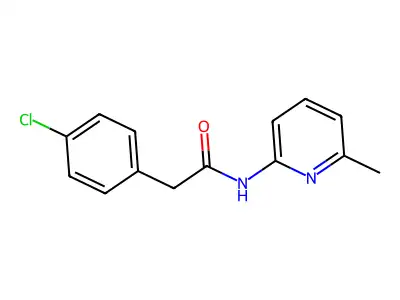 2-(4-chlorophenyl)-N-(6-methylpyridin-2-yl)acetamide structure