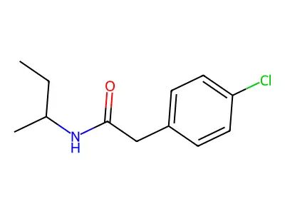 N-(sec-butyl)-2-(4-chlorophenyl)acetamide structure