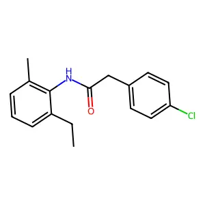 2-(4-chlorophenyl)-N-(2-ethyl-6-methylphenyl)acetamide structure