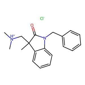 2-Indolinone, 1-benzyl-3-((dimethylamino)methyl)-3-methyl-, hydrochloride structure
