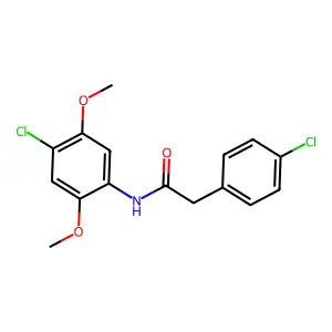 N-(4-chloro-2,5-dimethoxyphenyl)-2-(4-chlorophenyl)acetamide structure