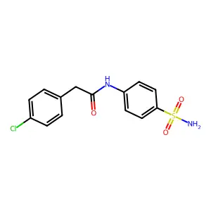 2-(4-chlorophenyl)-N-(4-sulfamoylphenyl)acetamide structure