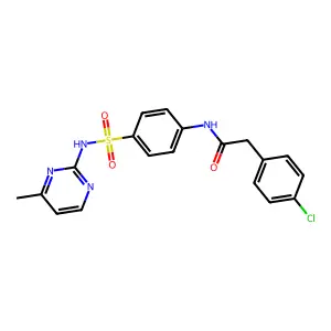 2-(4-chlorophenyl)-N-[4-[(4-methylpyrimidin-2-yl)sulfamoyl]phenyl]acetamide structure
