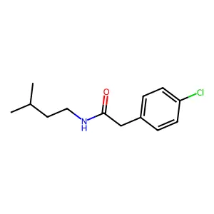 2-(4-chlorophenyl)-N-(3-methylbutyl)acetamide structure