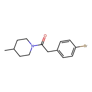 2-(4-Bromophenyl)-1-(4-methylpiperidin-1-yl)ethanone structure