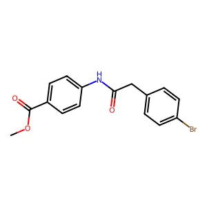 Methyl 4-[[2-(4-bromophenyl)acetyl]amino]benzoate structure