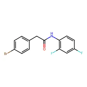 2-(4-bromophenyl)-N-(2,4-difluorophenyl)acetamide structure