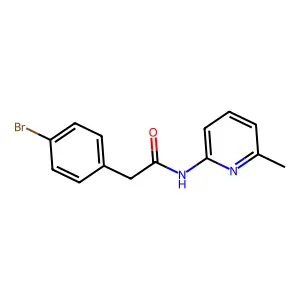 2-(4-bromophenyl)-N-(6-methylpyridin-2-yl)acetamide structure