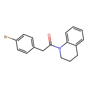 2-(4-bromophenyl)-1-(3,4-dihydroquinolin-1(2H)-yl)ethanone structure