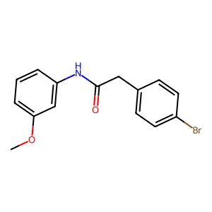 2-(4-bromophenyl)-N-(3-methoxyphenyl)acetamide structure