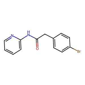 2-(4-bromophenyl)-N-(pyridin-2-yl)acetamide structure