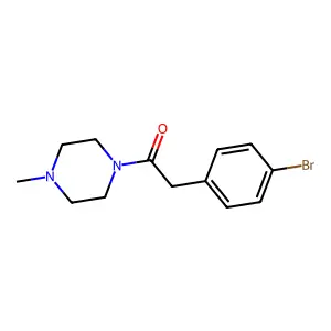 1-Bromo-4-(4-methylpiperazinocarbonylmethyl)benzene structure
