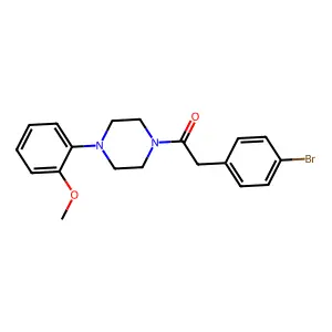 2-(4-Bromophenyl)-1-[4-(2-methoxyphenyl)piperazin-1-yl]ethanone structure