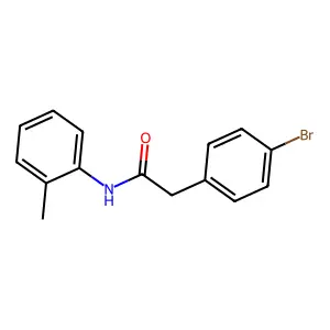 2-(4-bromophenyl)-N-(2-methylphenyl)acetamide structure