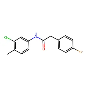 2-(4-bromophenyl)-N-(3-chloro-4-methylphenyl)acetamide structure