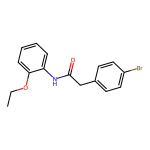 2-(4-bromophenyl)-N-(2-ethoxyphenyl)acetamide structure