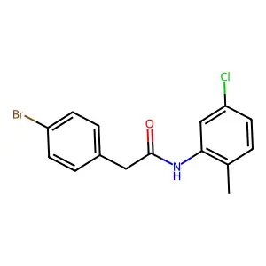 2-(4-bromophenyl)-N-(5-chloro-2-methylphenyl)acetamide structure