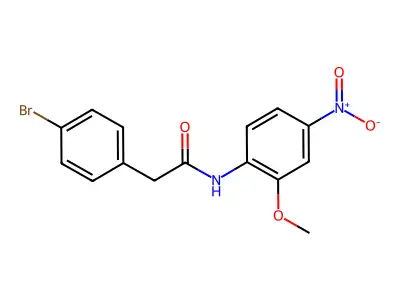 2-(4-bromophenyl)-N-(2-methoxy-4-nitrophenyl)acetamide structure