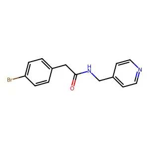 2-(4-溴苯基)-N-(吡啶-4-基甲基)乙酰胺 structure