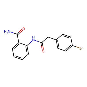 2-[[2-(4-Bromophenyl)acetyl]amino]benzamide structure