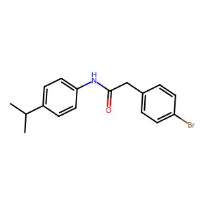 2-(4-bromophenyl)-N-[4-(propan-2-yl)phenyl]acetamide structure