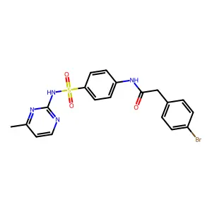2-(4-bromophenyl)-N-{4-[(4-methylpyrimidin-2-yl)sulfamoyl]phenyl}acetamide structure