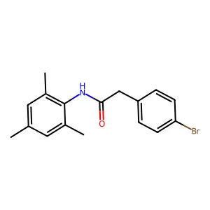 2-(4-bromophenyl)-N-(2,4,6-trimethylphenyl)acetamide structure