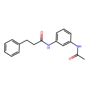 N-[3-(acetylamino)phenyl]-3-phenylpropanamide structure
